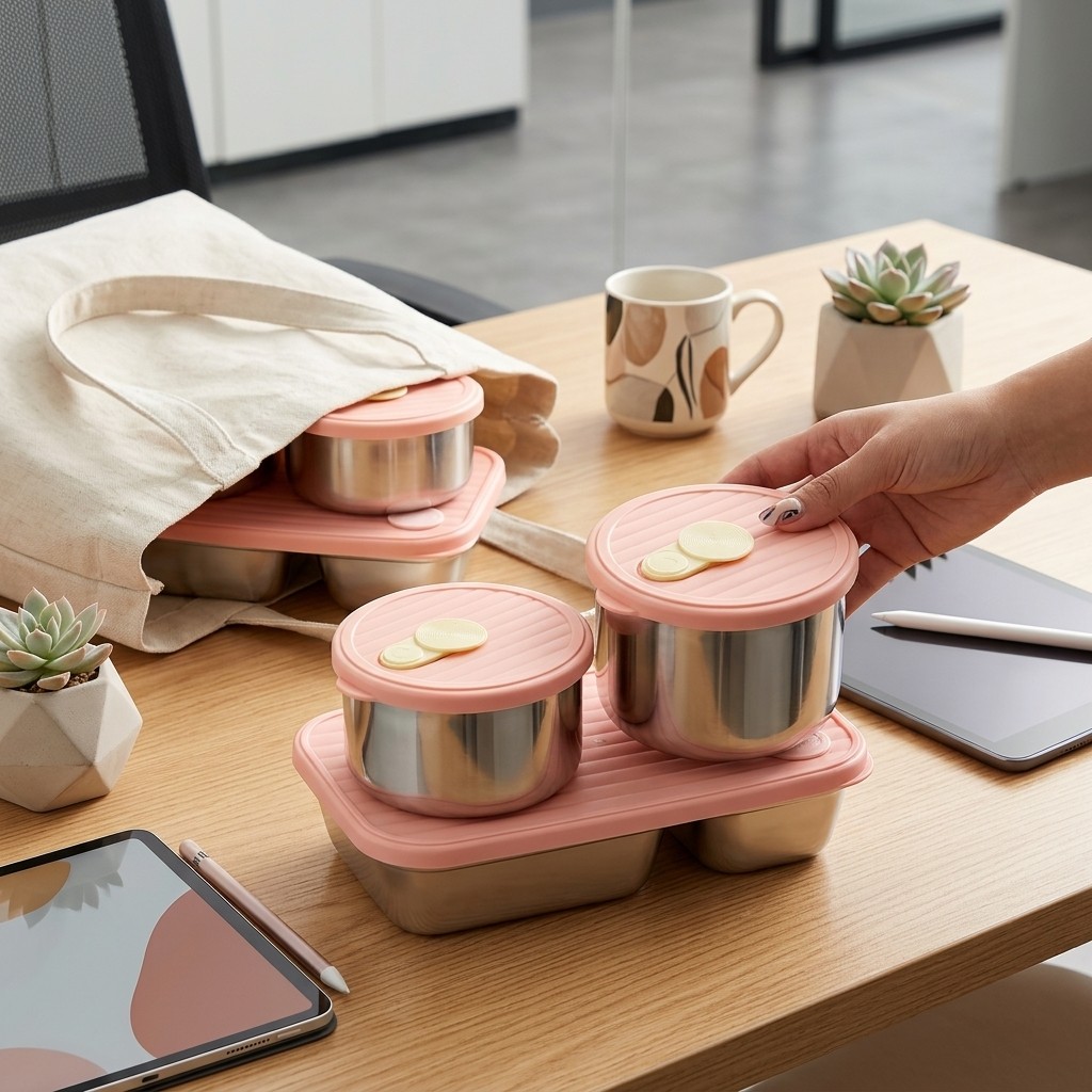 Meal Prep Lunch - Microwave Safe 304 Stainless Steel Lunch
