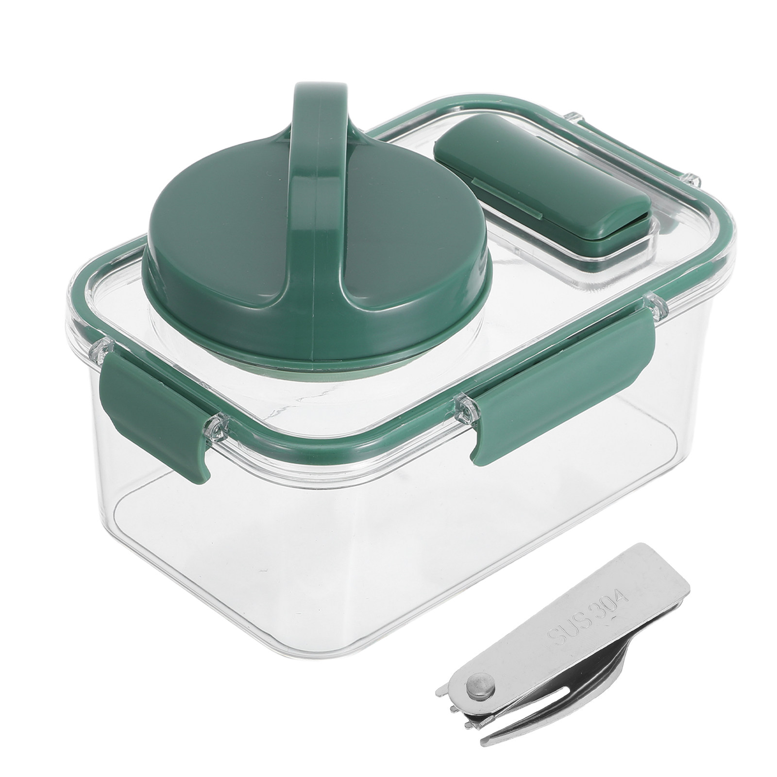 Meal Prep Bowl - Salad Container with Dressing Cup Fork