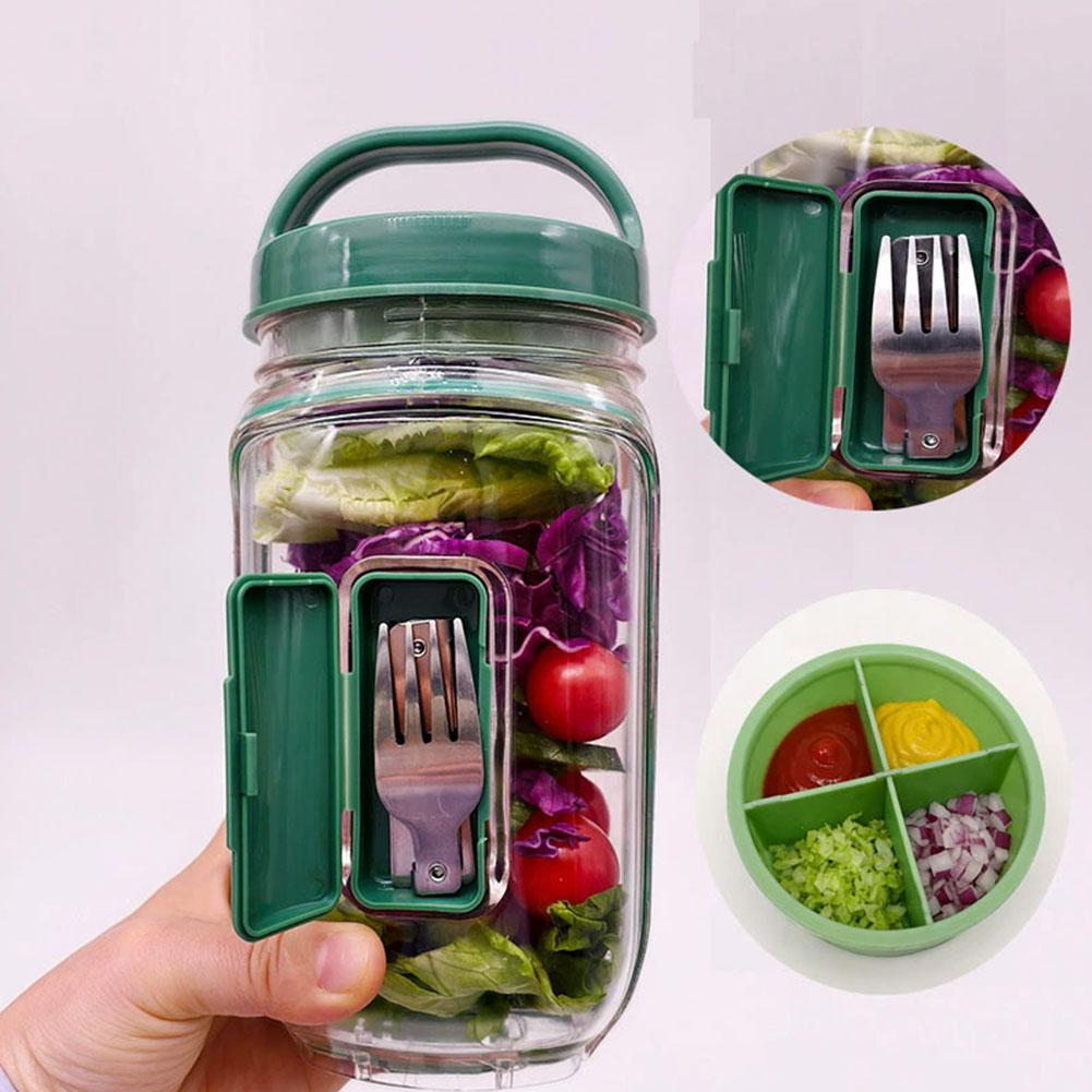 Portable Salad Container Jar w - đánh giá và giá Meal Prep Lunch