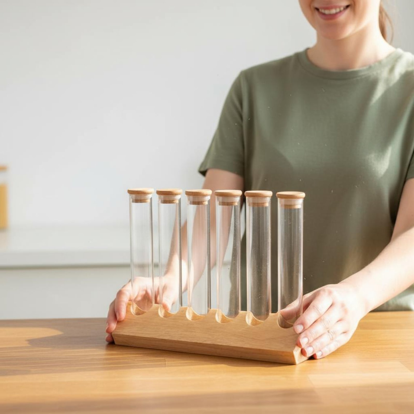 Glass Tube Container Set with  - đánh giá và giá Glass Container Set
