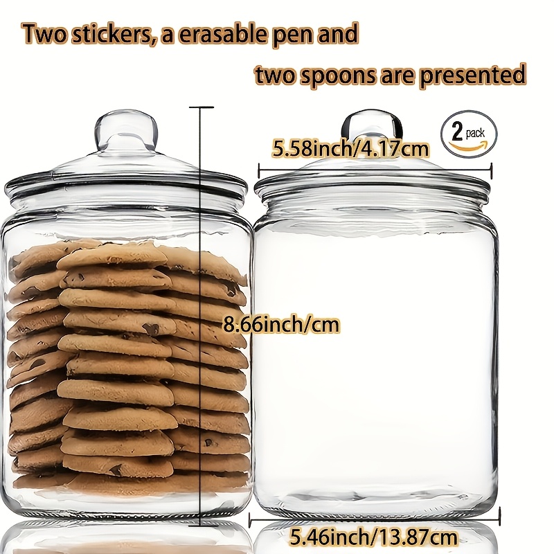 2pcs Glass Pantry Jar with Cla - đánh giá và giá Glass Container Set
