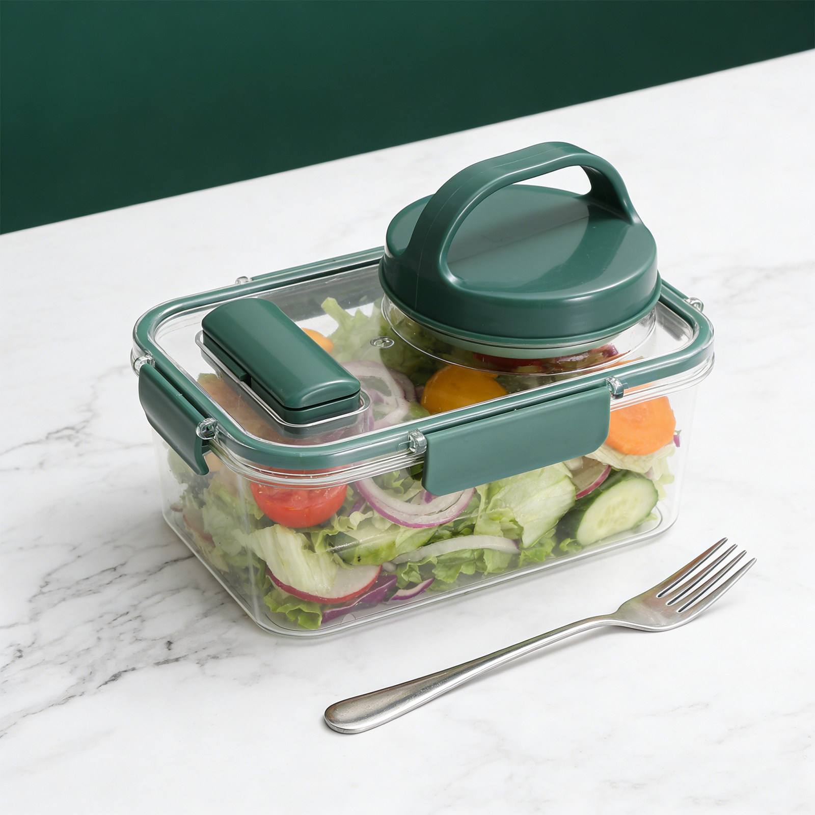 Salad Container with Dressing  - đánh giá và giá Meal Prep Bowl
