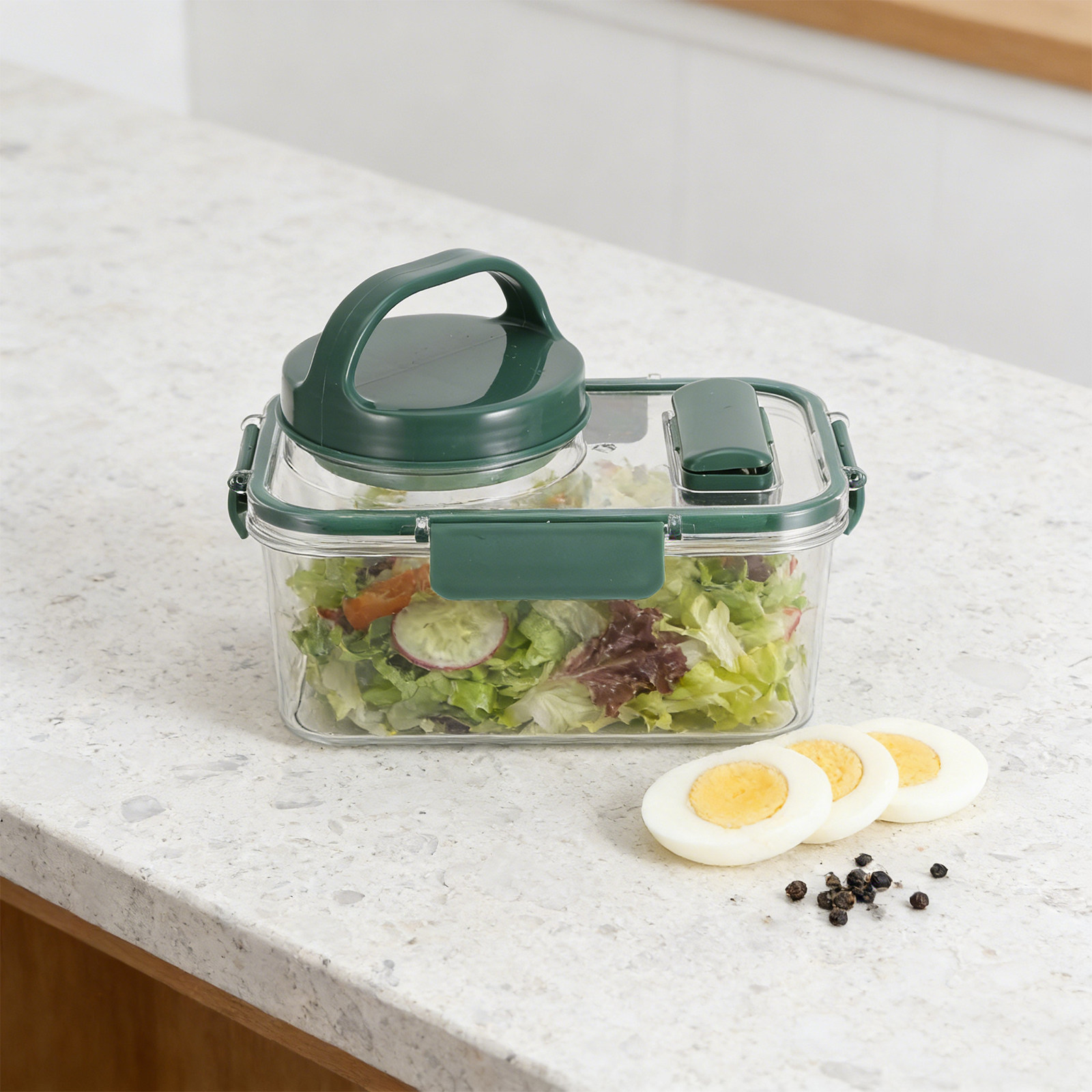 Salad Container with Dressing  - đánh giá và giá Meal Prep Bowl