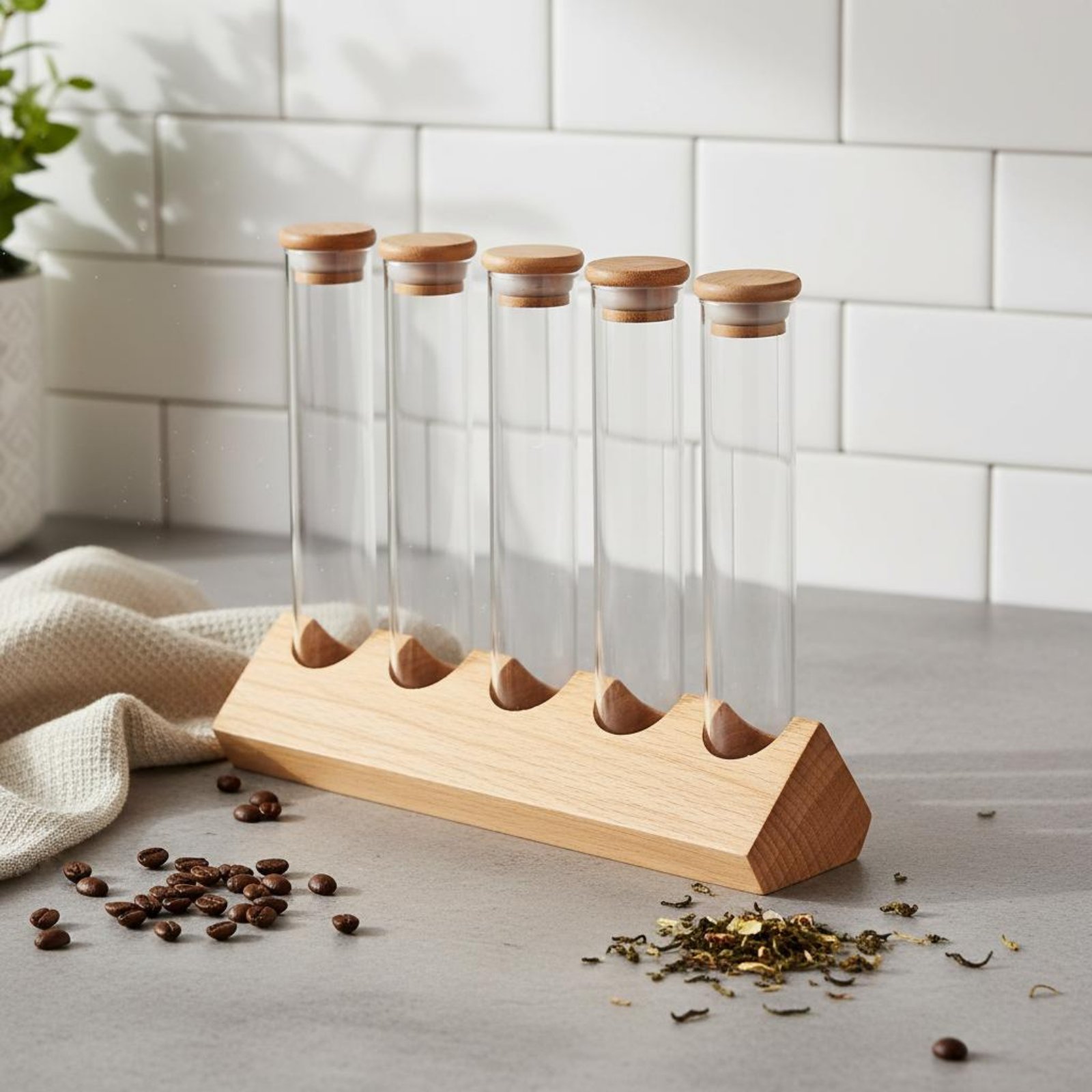 Glass Tube Container Set with  - đánh giá và giá Glass Container Set