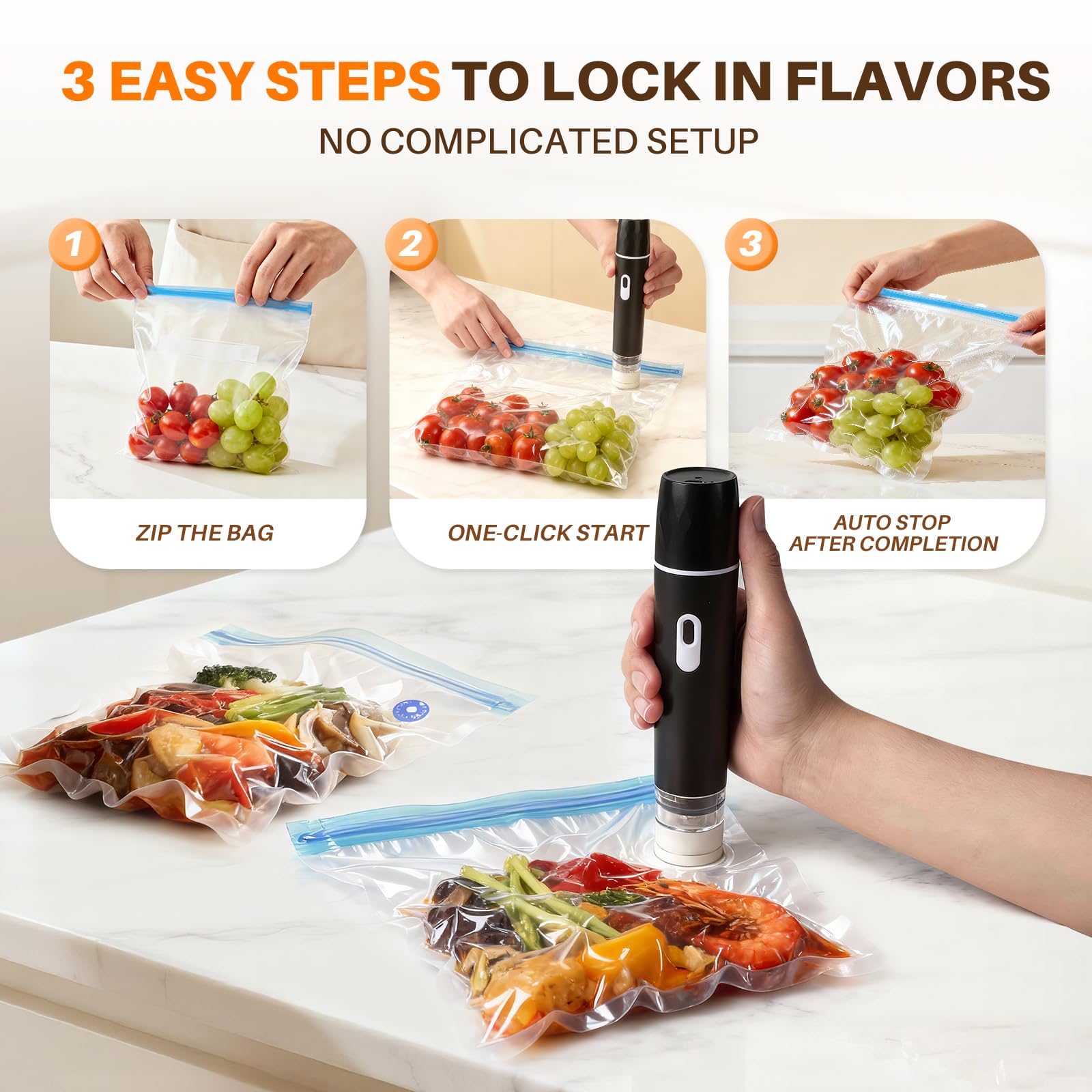 Food Vacuum Sealer, 60KPA Powe - đánh giá và giá Meal Prep App