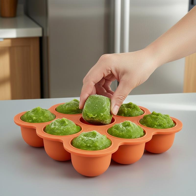 Baby Food Silicone Container 9 - đánh giá và giá Meal Prep Freezer