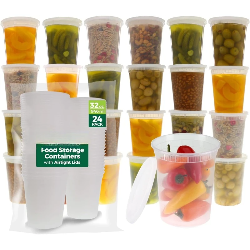 [24 Set] 8oz-32 Oz Plastic Del - đánh giá và giá Meal Prep Freezer