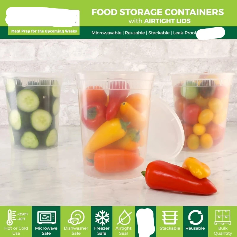 [24 Set] 8oz-32 Oz Plastic Del - đánh giá và giá Meal Prep Freezer