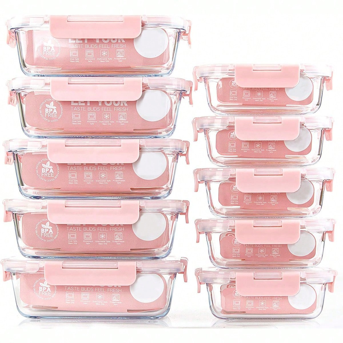 10 Pack Glass Meal Prep Contai - đánh giá và giá Meal Prep Freezer