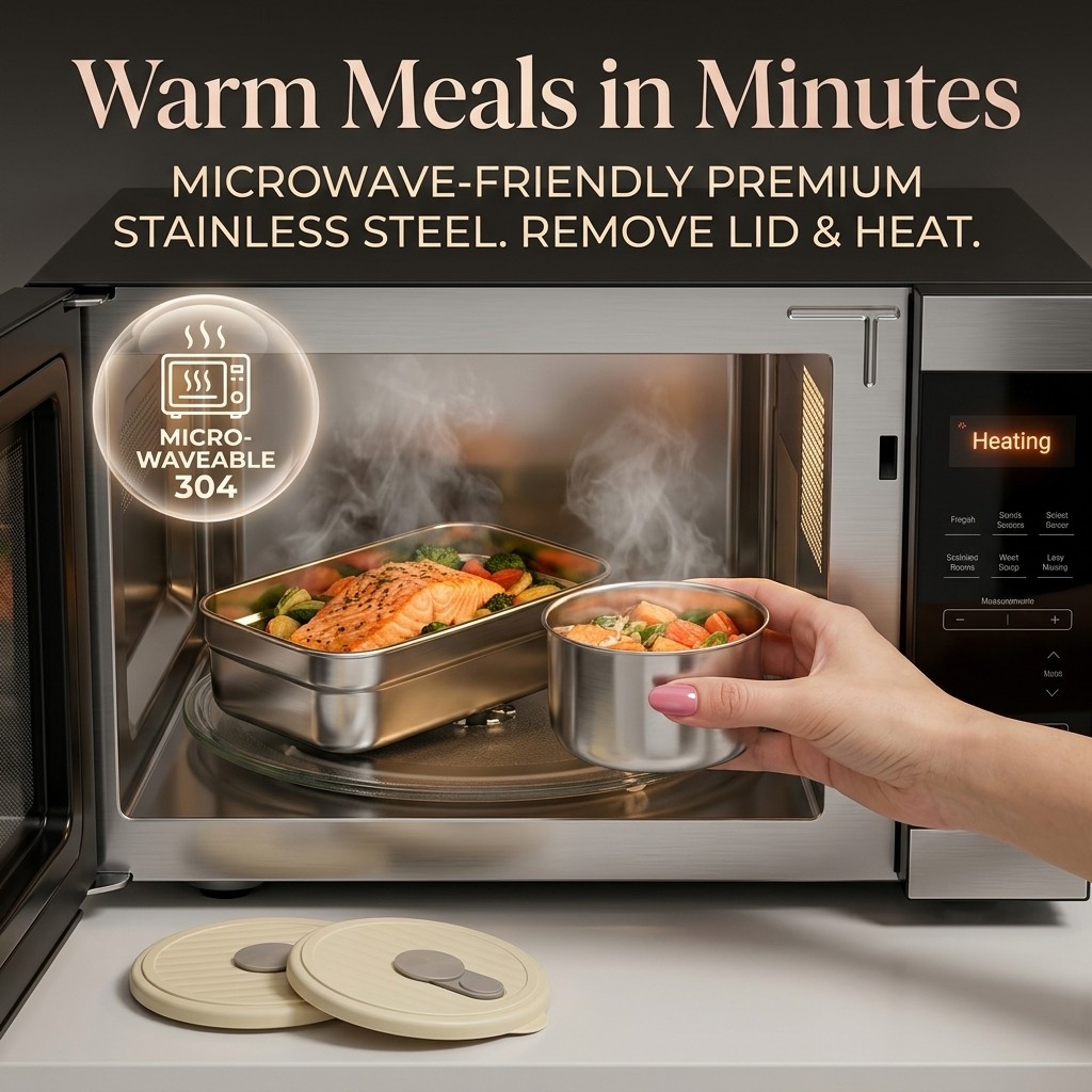 Microwave Safe 304 Stainless S - đánh giá và giá Meal Prep Lunch