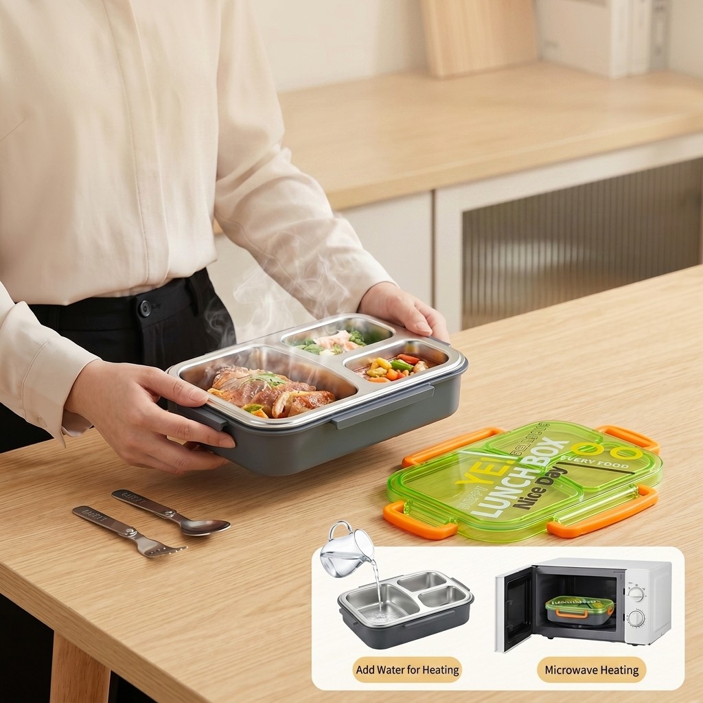 Microwavable 304 Stainless Ste - đánh giá và giá Meal Prep Lunch