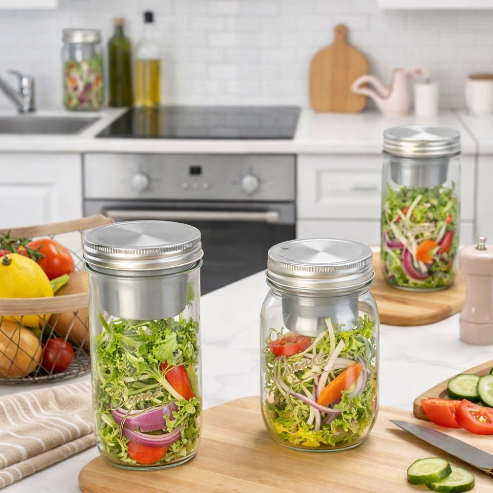 16/24 Oz Salad Glass Jars Wide - đánh giá và giá Meal Prep Weekly