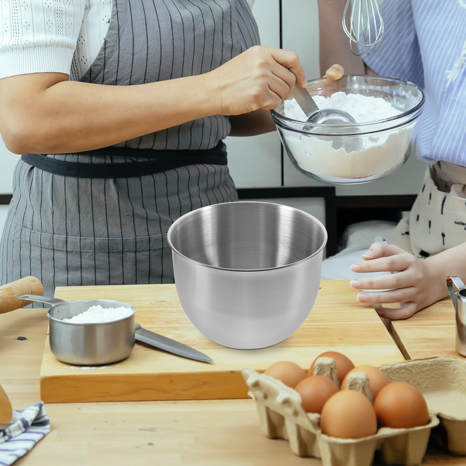 Deep Stainless Steel Mixing Bo - đánh giá và giá Meal Prep Bowl