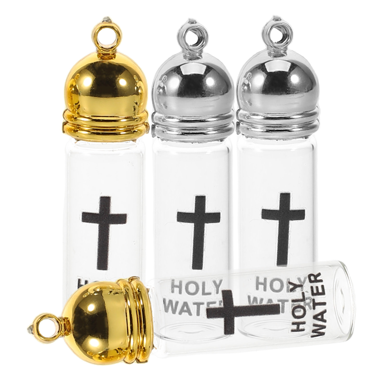 4Pcs Holy Water Bottles Glass  - đánh giá và giá Glass Container Set