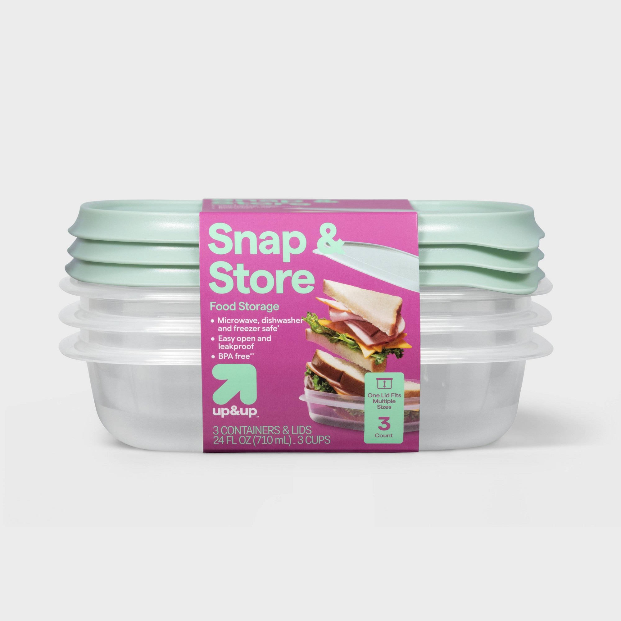 3ct Square Food Storage Contai - đánh giá và giá Meal Prep Containers
