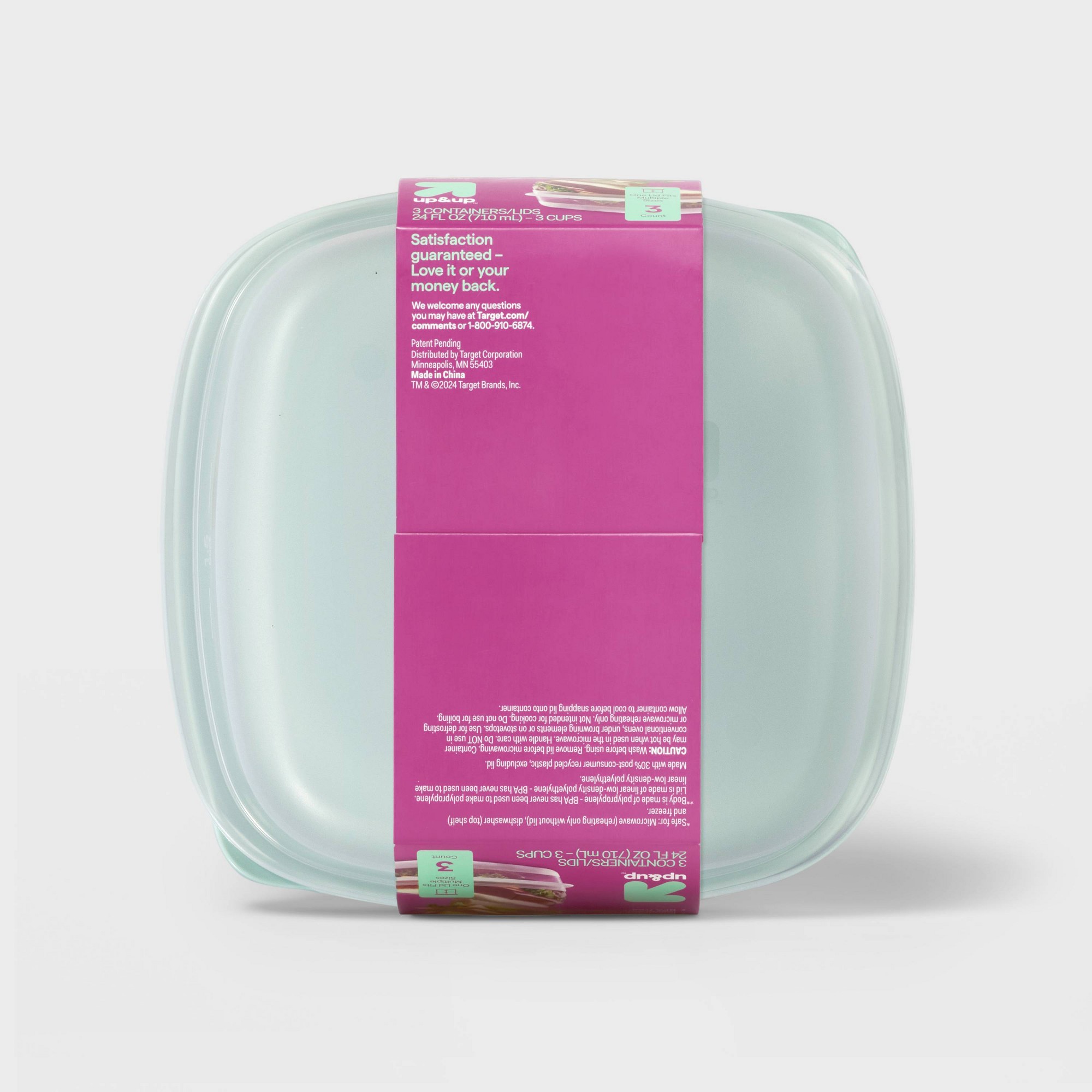3ct Square Food Storage Contai - đánh giá và giá Meal Prep Containers