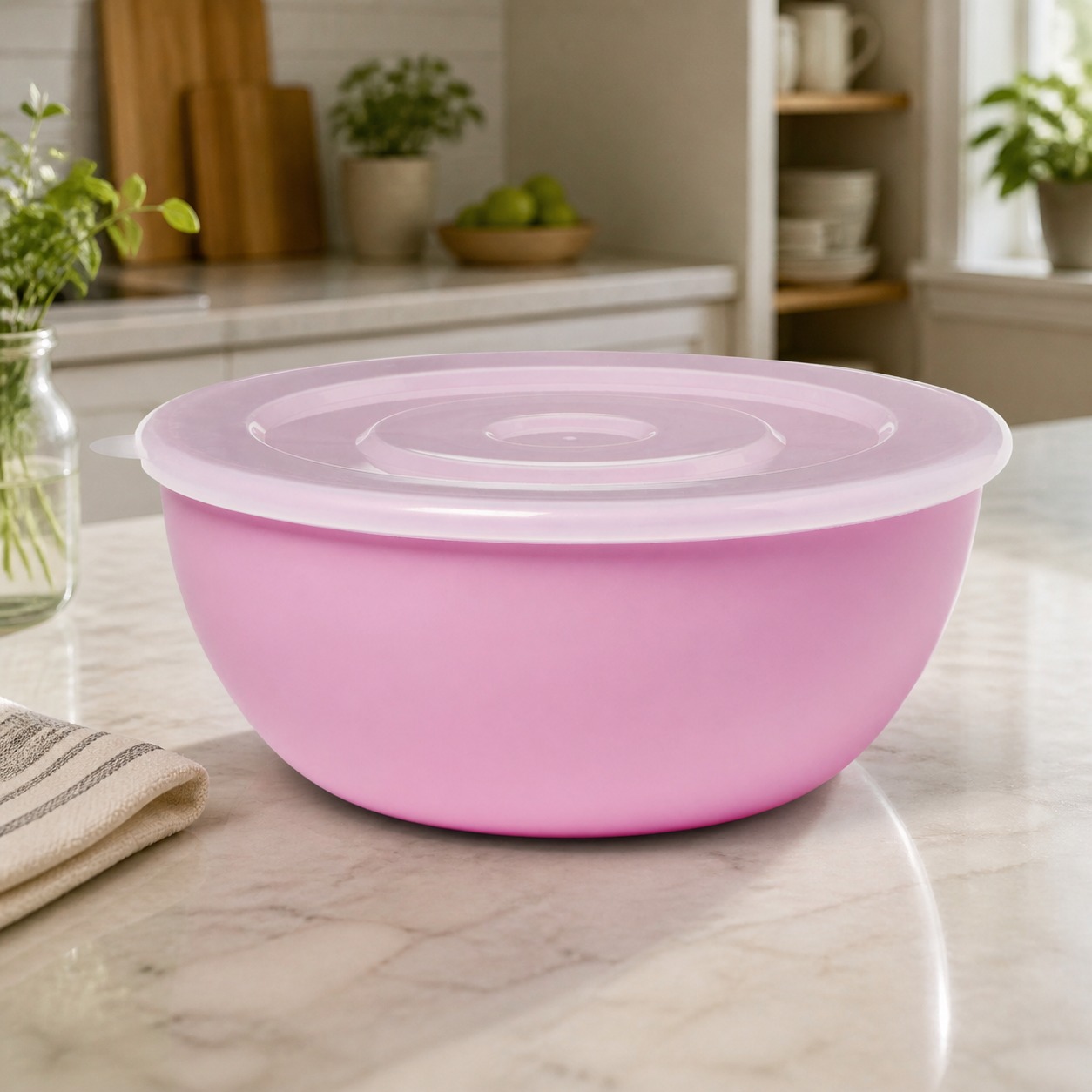 Pink Bowl With Matching Lid, D - đánh giá và giá Meal Prep Bowl