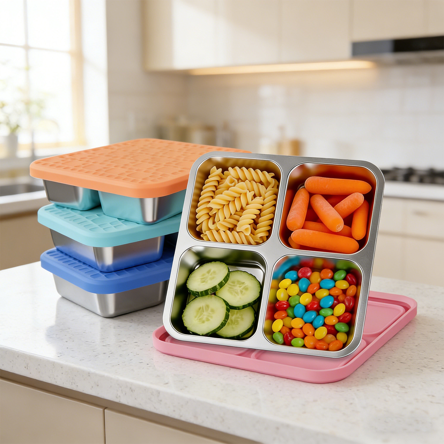304 Stainless Steel Divided Lu - đánh giá và giá Meal Prep Bowl
