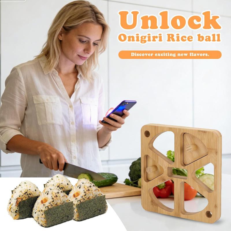 Wooden Onigiri Rice Ball Mold  - đánh giá và giá Meal Prep Onigiri